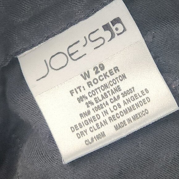 Joe’s Jeans The Rocker Womens Sz 29 Desmond Black Wash Slim Boot Flare Low Rise - Picture 7 of 12